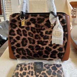 Bostanten woman leopard handbag & wallet